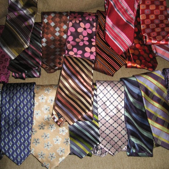 ❤️25 LOT TED BAKER Neckties Ties Paisley Stripe Polka Dot Retro Collector Lot - Picture 5 of 14